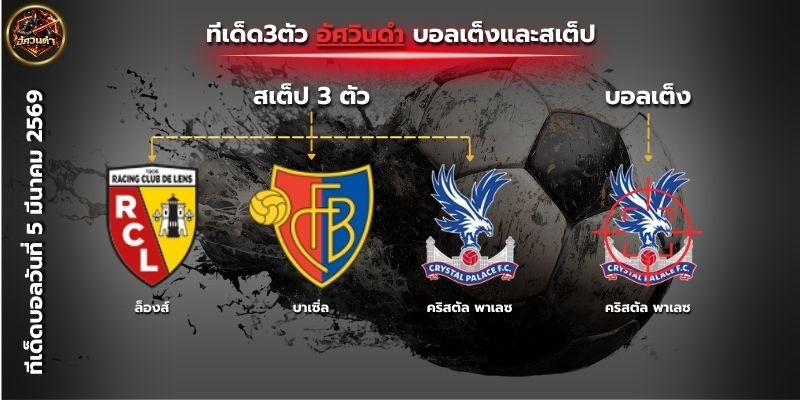 ทีเด็ดบอลวันนี้ By อัศวินดำ วิเคราะห์บอลวันนี้ บอลเต็งและสเต็ป3 วิเคราะห์แม่นเน้นกำไร