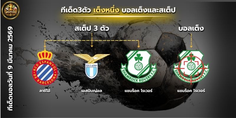 ทีเด็ดบอลวันนี้ วิเคราะห์บอล By.เต็งหนึ่ง | บอลเต็ง + สเต็ป3 เน้นกำไร