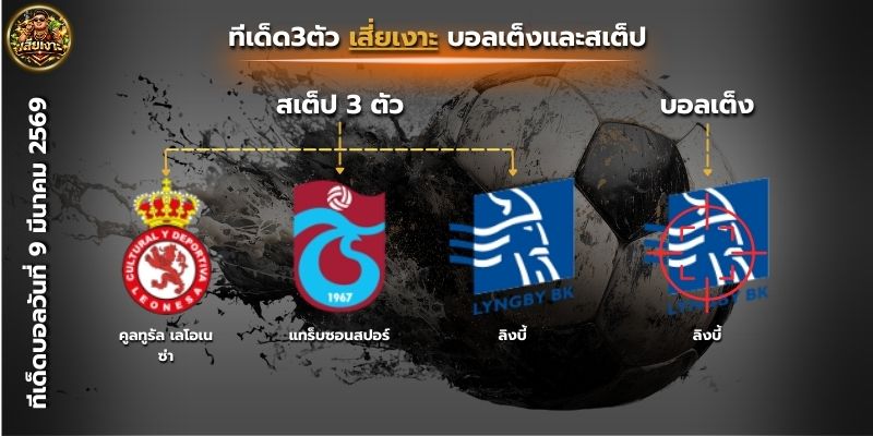ทีเด็ดบอลวันนี้ วิเคราะห์บอล By.เสี่ยเงาะ | บอลเต็ง + สเต็ป3 เน้นกำไร