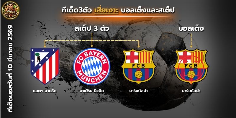 ทีเด็ดบอลวันนี้ By.เสี่ยเงาะ วิเคราะห์บอลวันนี้ บอลเต็งและสเต็ป3 ตัวเด็ดเน้นกำไร